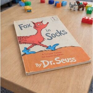 Fox in Socks Dr Seuss 1965 Beginner Books Hardcover